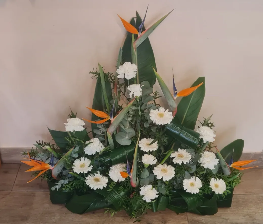Devant de Tombe Soleil et Fleurs
