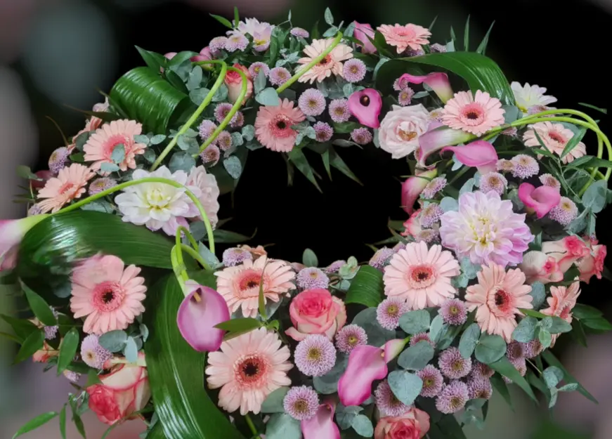 Couronne camaïeu de rose