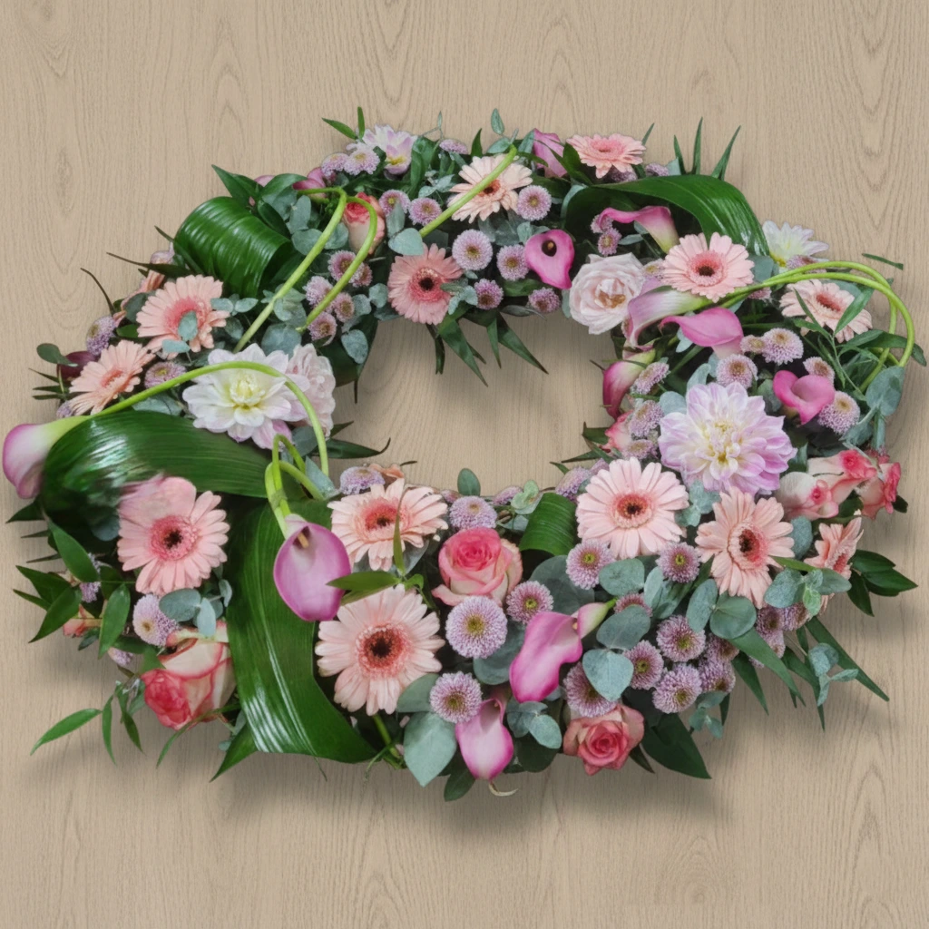 Couronne camaïeu de rose