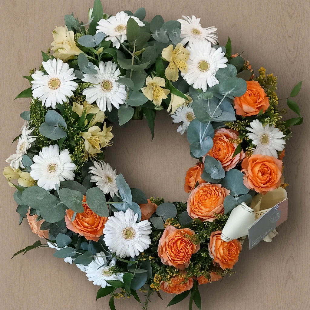 Couronne blanche et orange