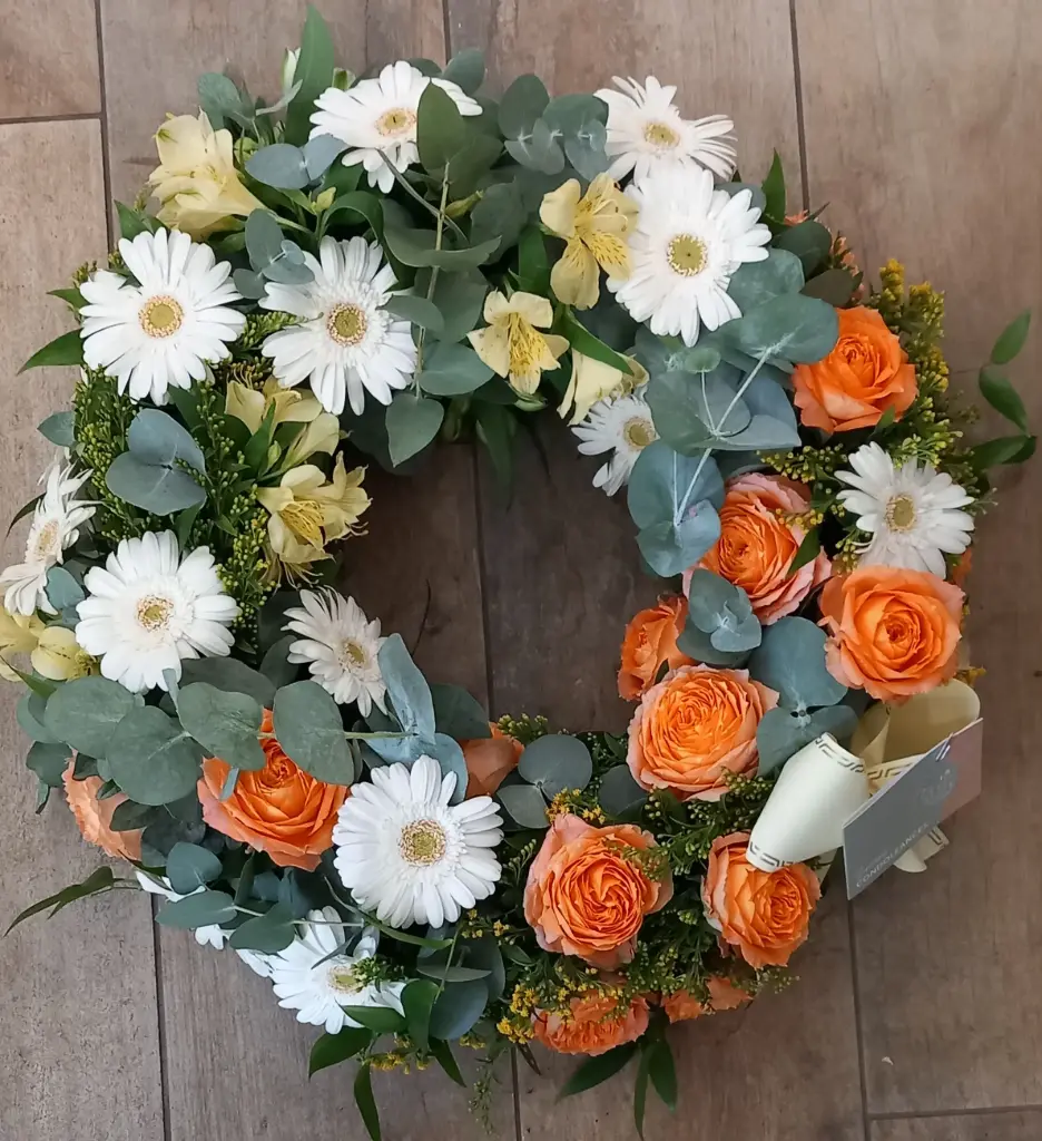 Couronne blanche et orange