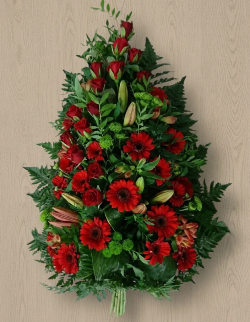 Gerbe à main reconstituée rouge 