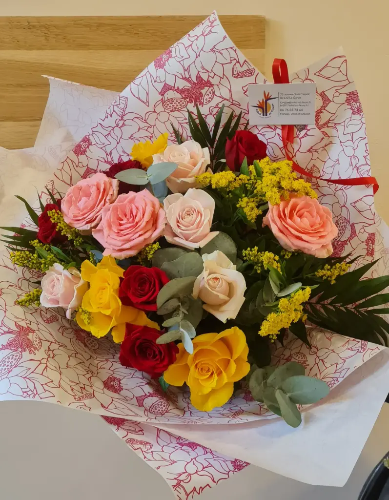 Bouquet mélange de roses