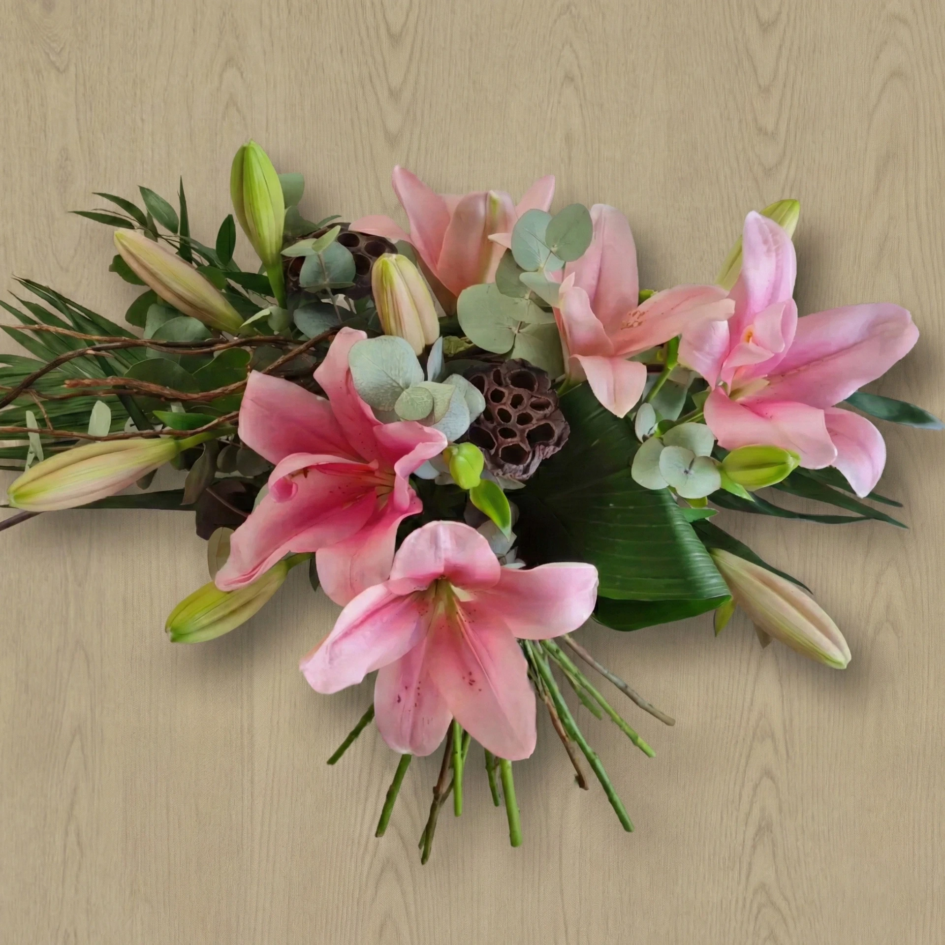 Bouquet de Lys roses 