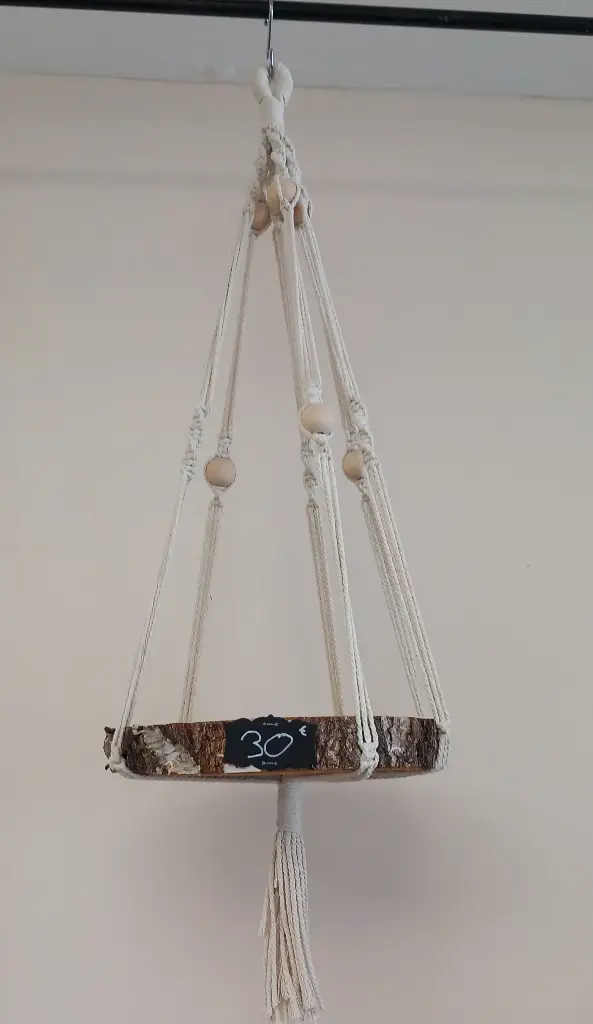 Macramé avec socle