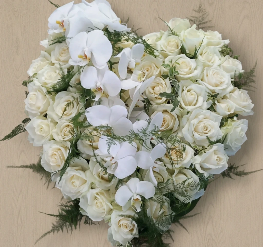 Coeur Blanc de roses