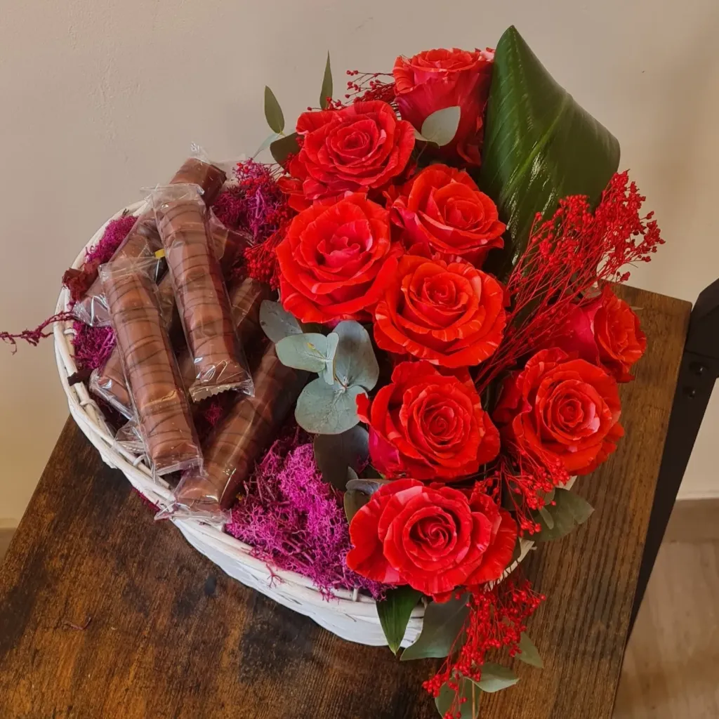Cœur roses & chocolats