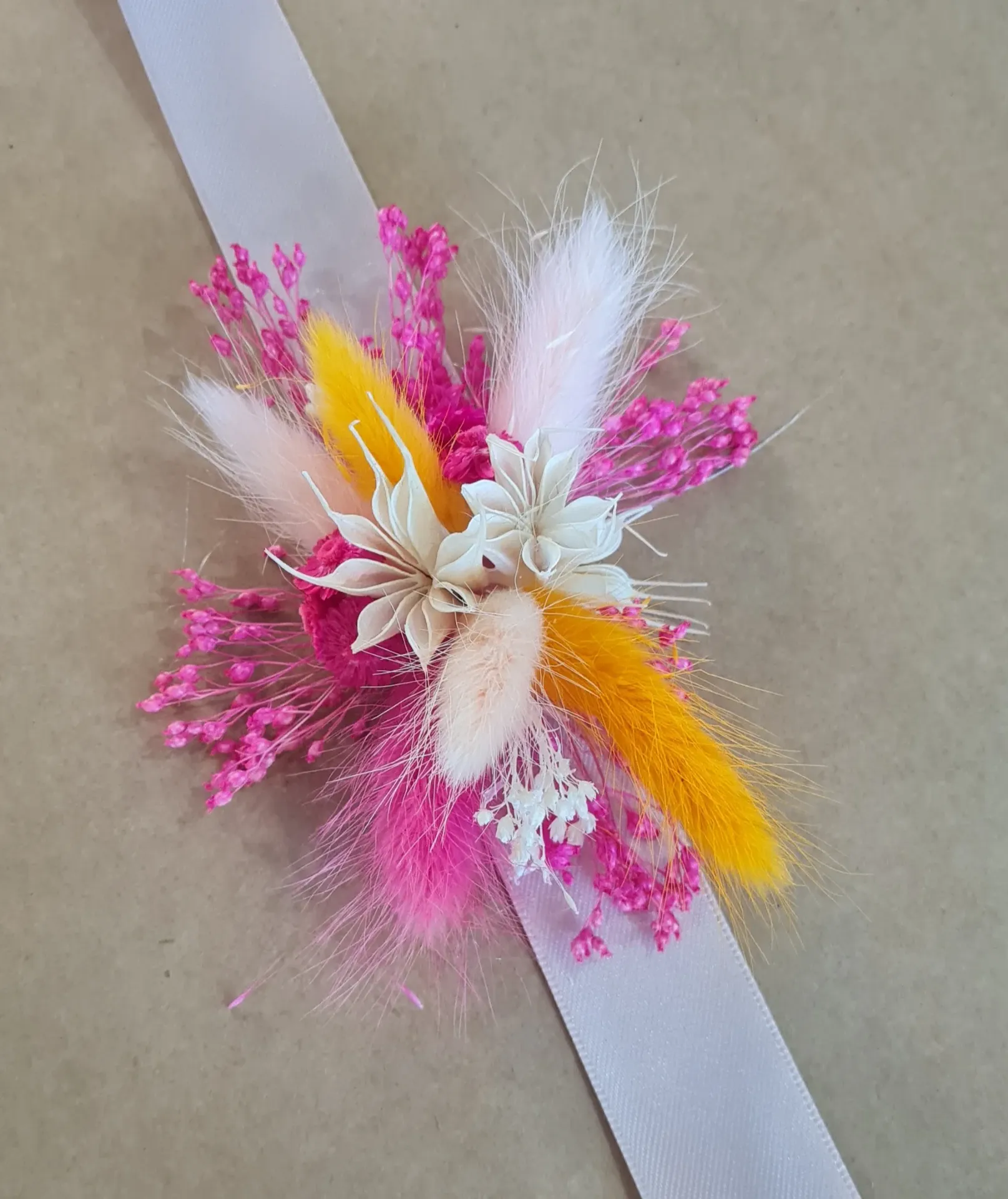 Bracelet demoiselle d'honneur séché