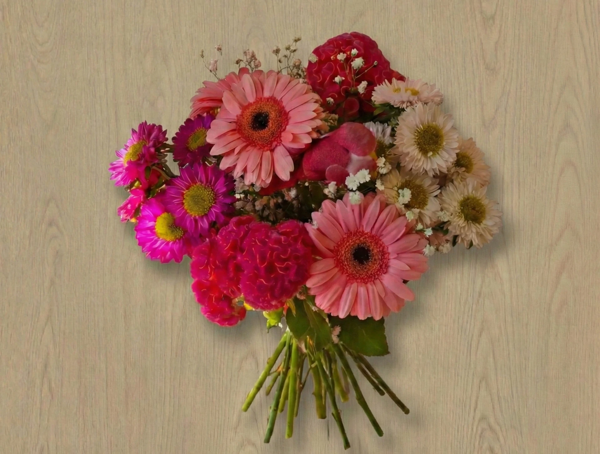 Bouquet camaïeu de rose