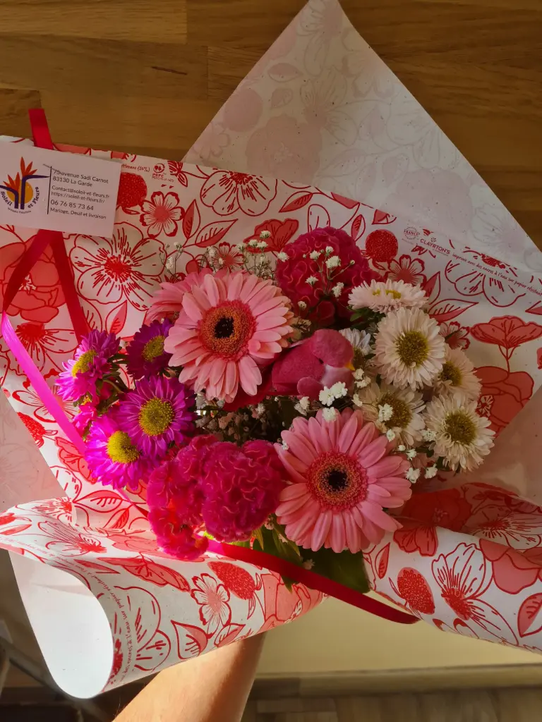 Bouquet camaïeu de rose