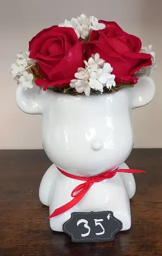 Ours rose rouge