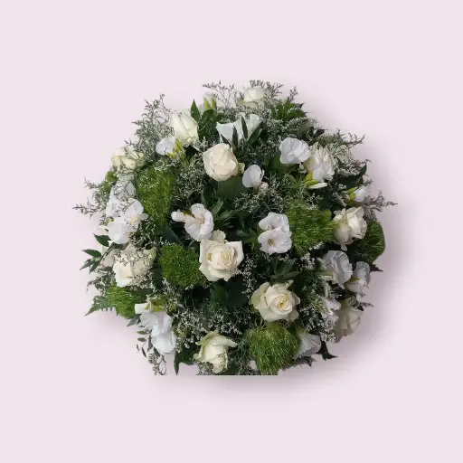 Coussin blanc et vert